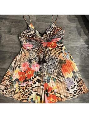 Multicoloured fairy core floral and animal print romper